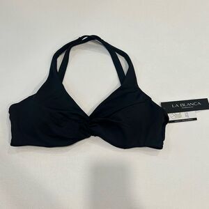 La Blanca | Island Goddess Underwire Twist Bikini Top Black 12